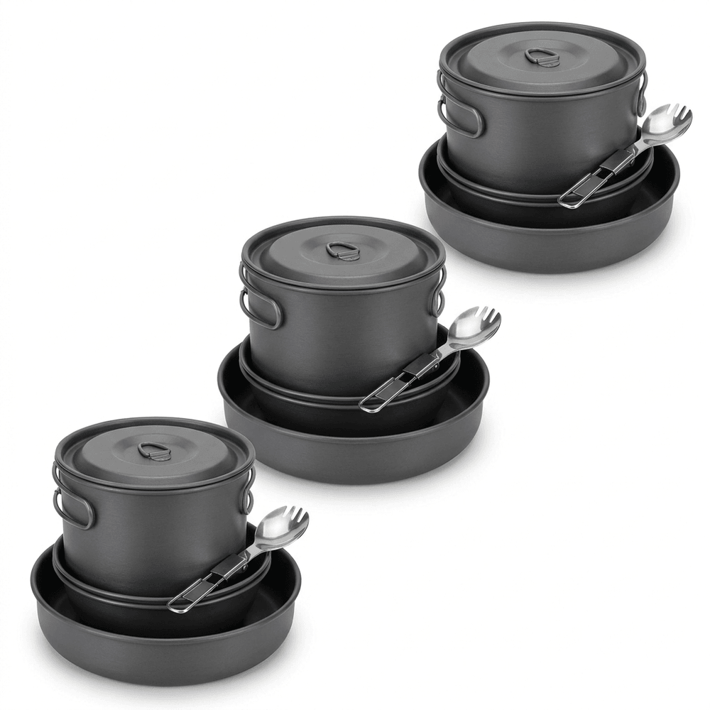 3x Camp Cookware Mess Kit