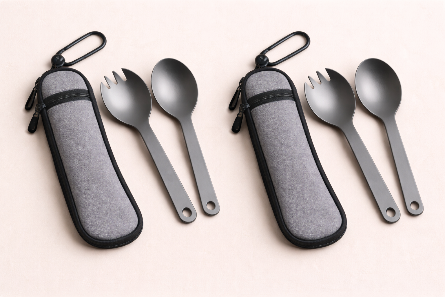 2x Titanium Spork Set